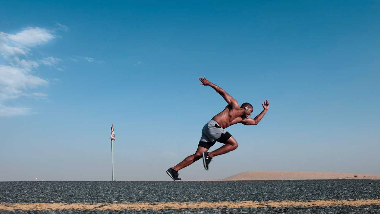 Guy doing sports