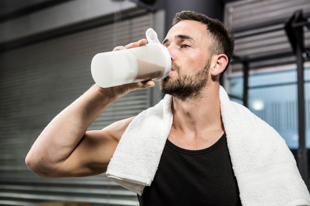 Athlete thinking how much protein he needs