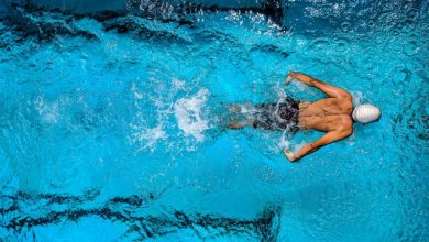 man swimming