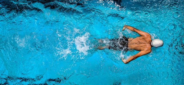 man swimming