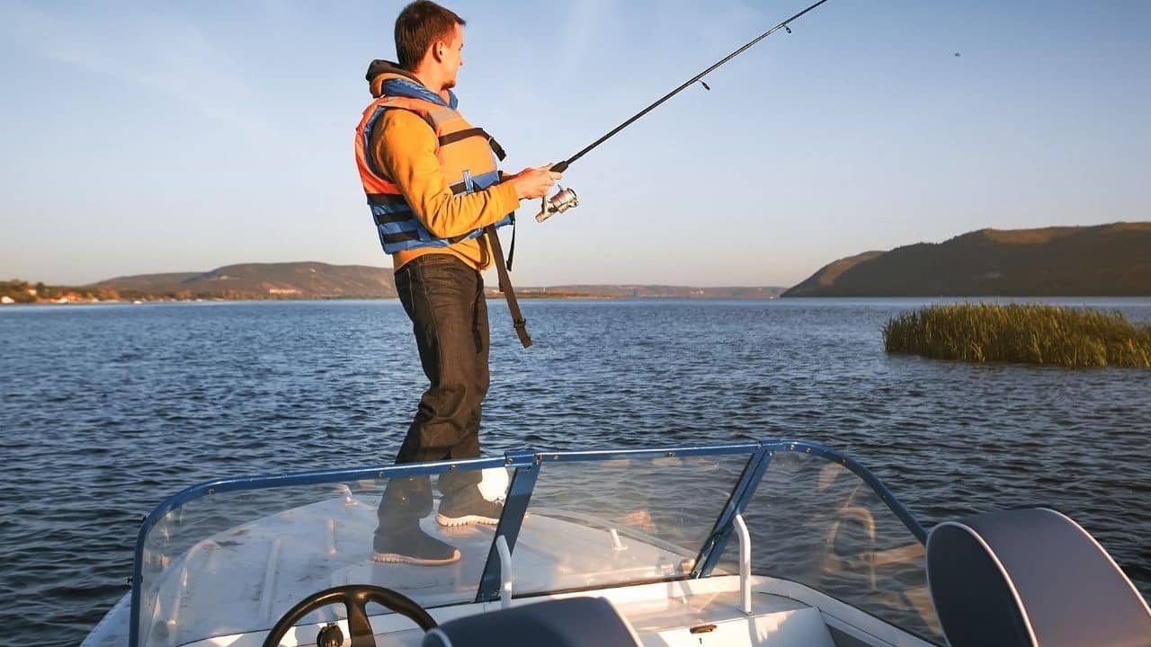 A man fishing