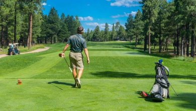 A Beginner playing golf