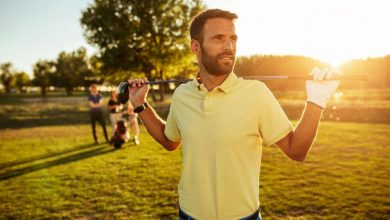 A man during golf session