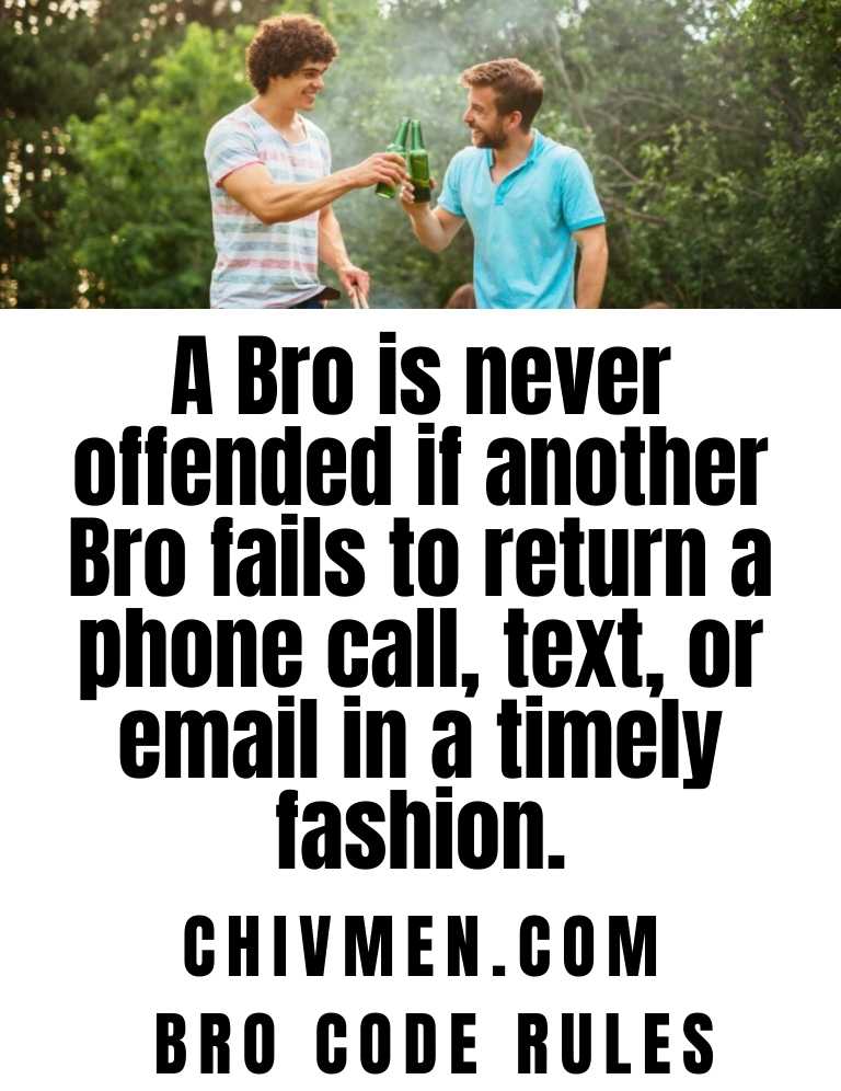 Bro Code Rules List