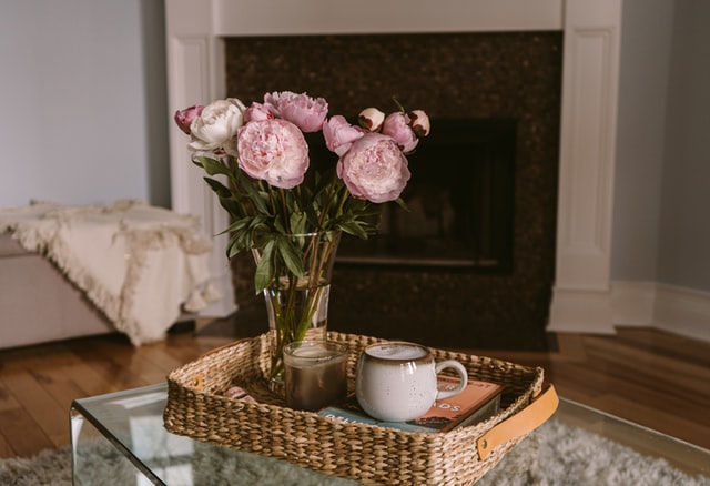 Flower vase on a table