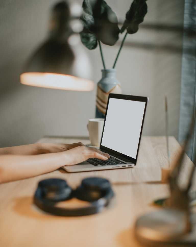 Working from home desk