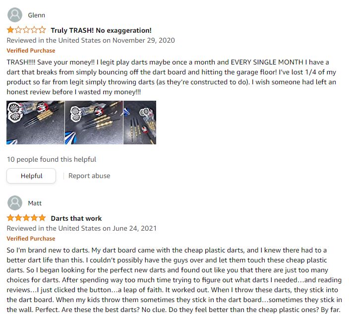 darts review on amazon