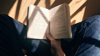 Man reading book