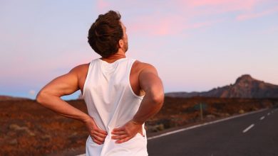 A guy with back pain after a car accident