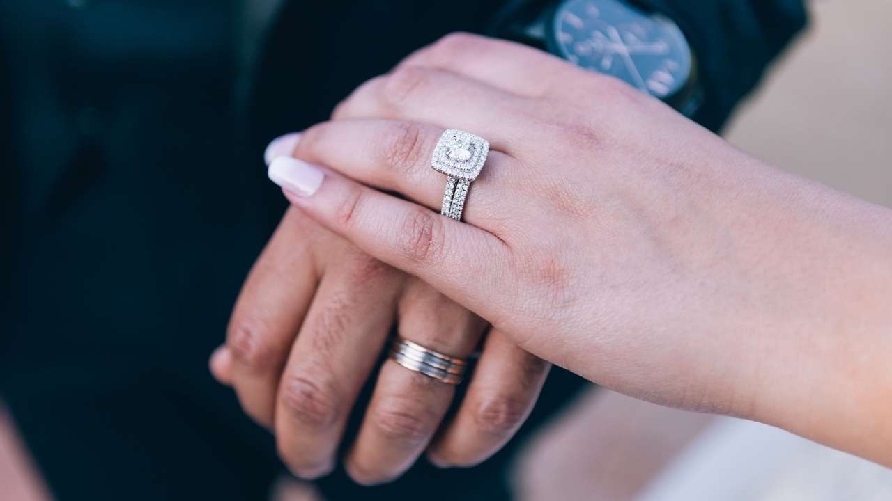 A couple with wedding ring