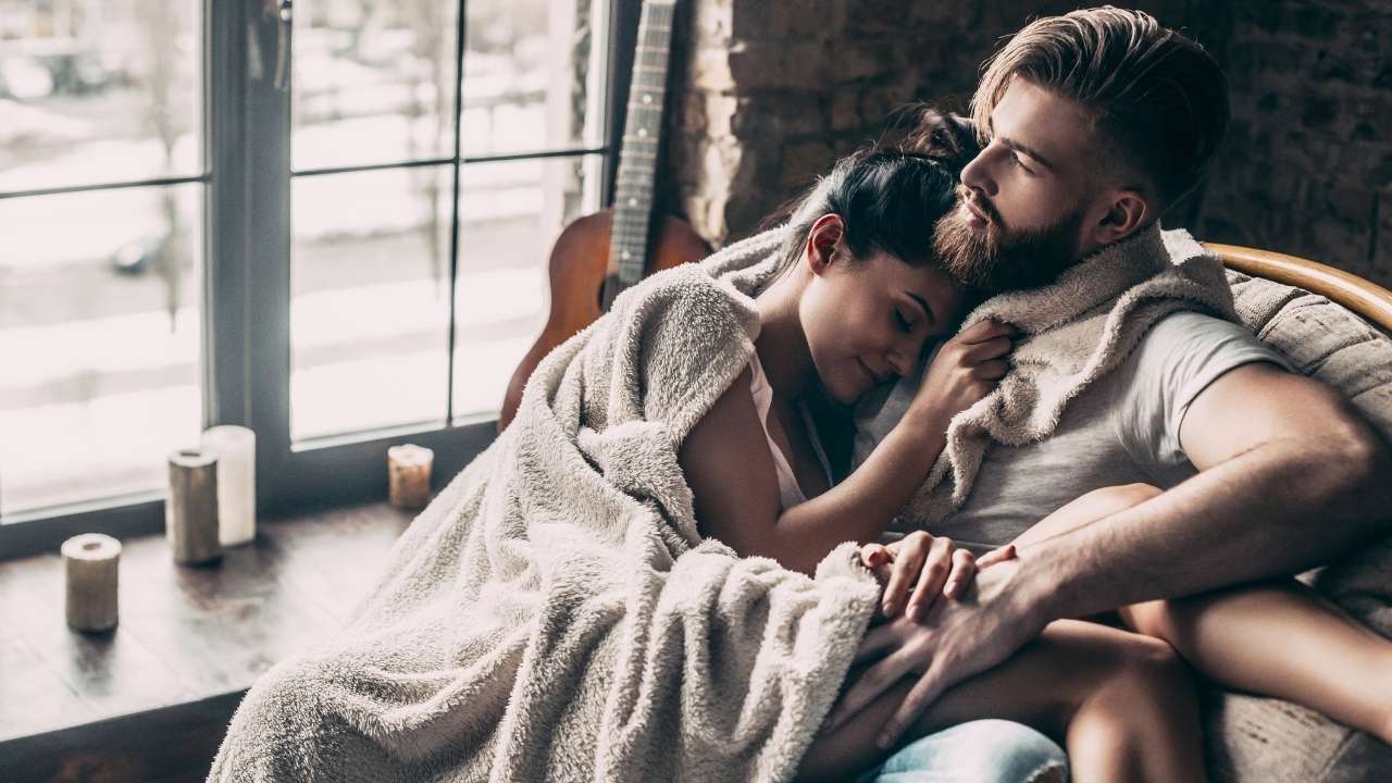 couple in sofa