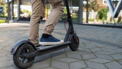 Person riding on electric scooters