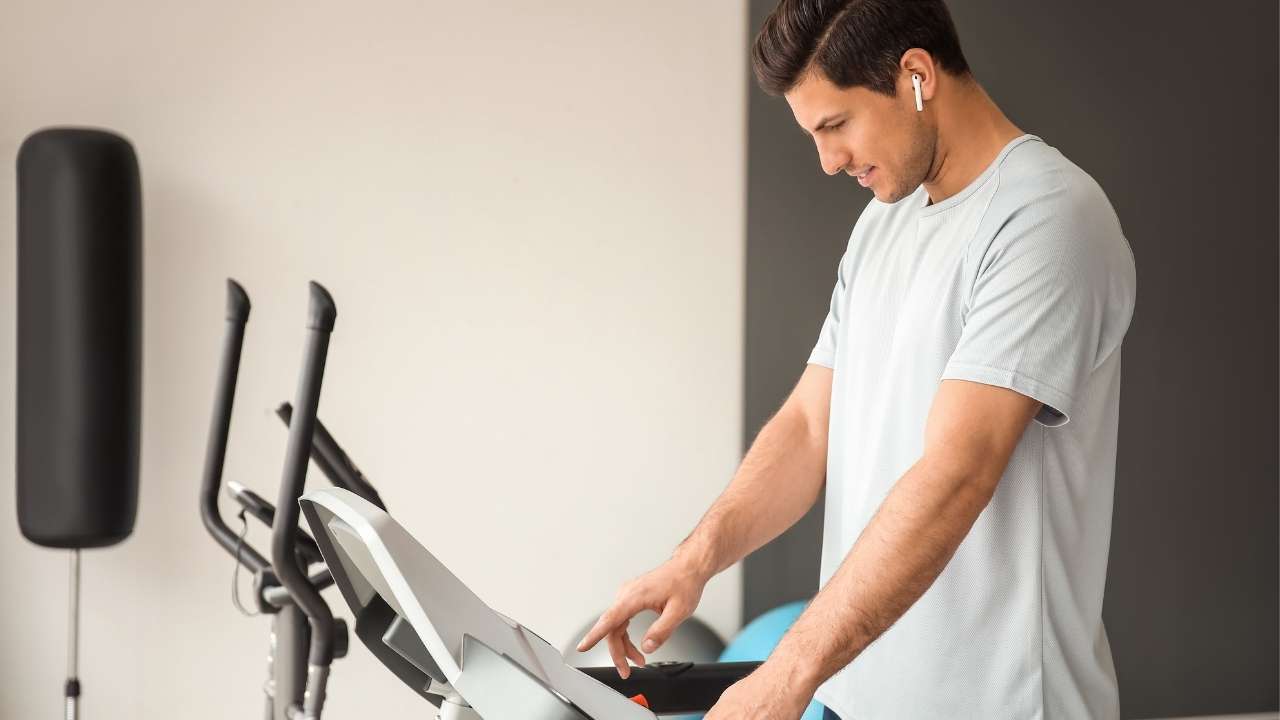 A guy suffering from PTSD doing workout