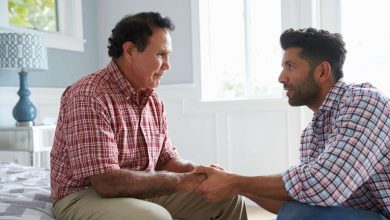 Dementia patient being confronted