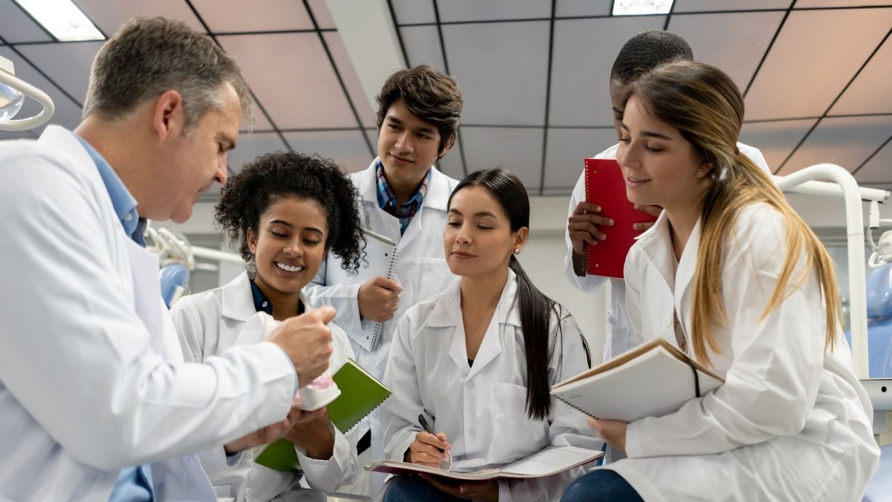 Students at dental school