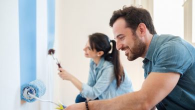 couple painting walls