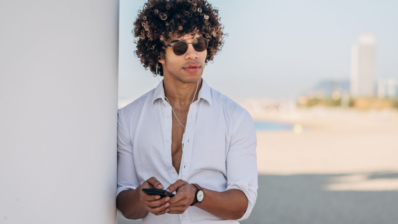 guy with curly hair