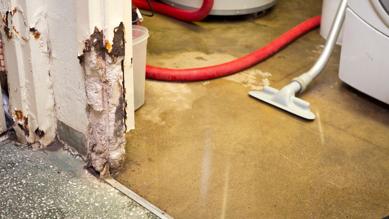 Home basement With Water Damage