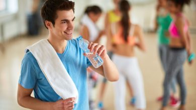 guy drinking water