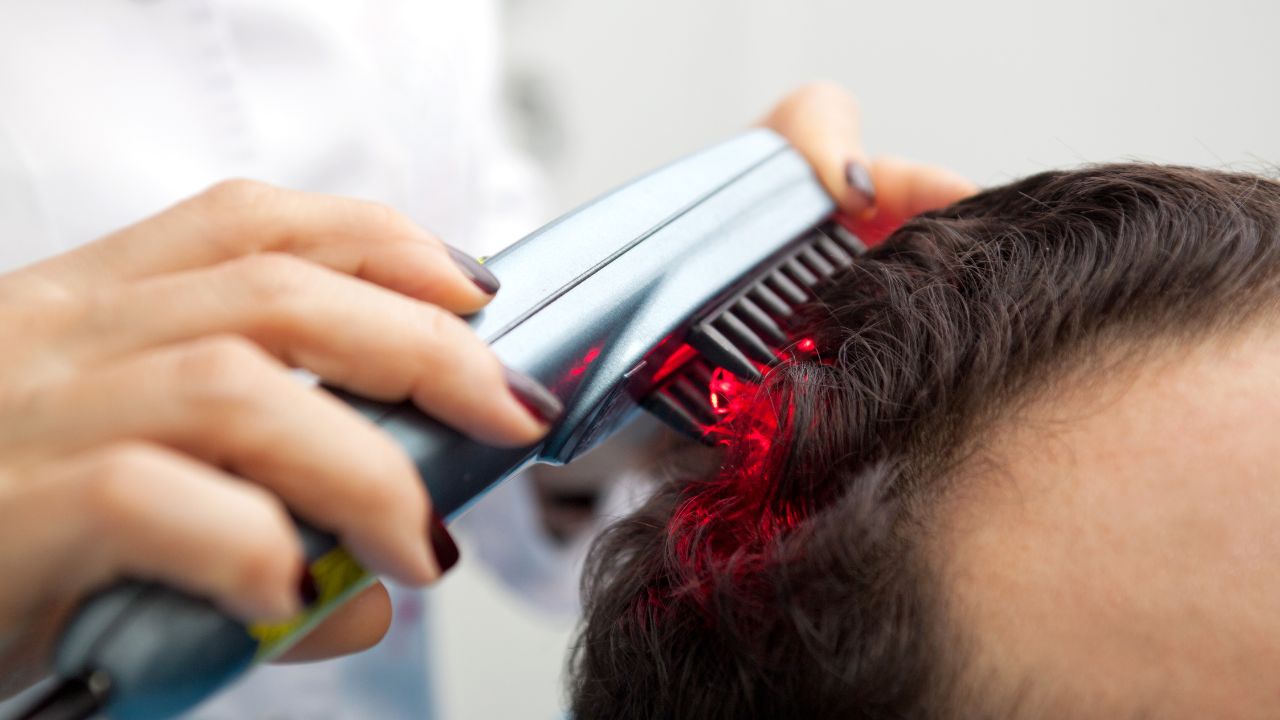 infrared Red Light Therapy on hair