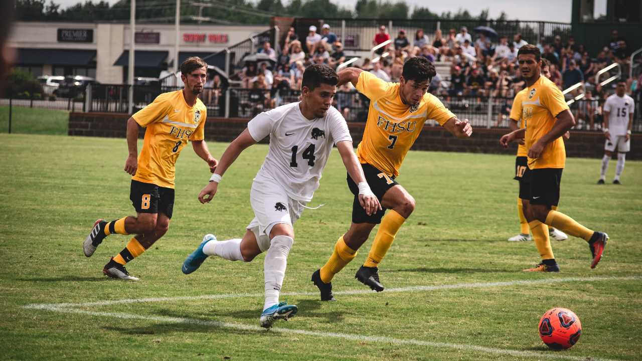 soccer player striking the ball