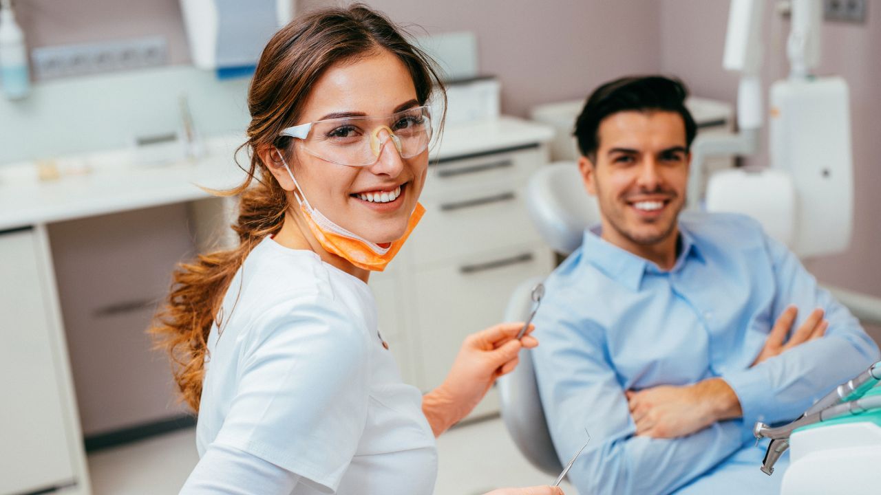 guy at a dentist