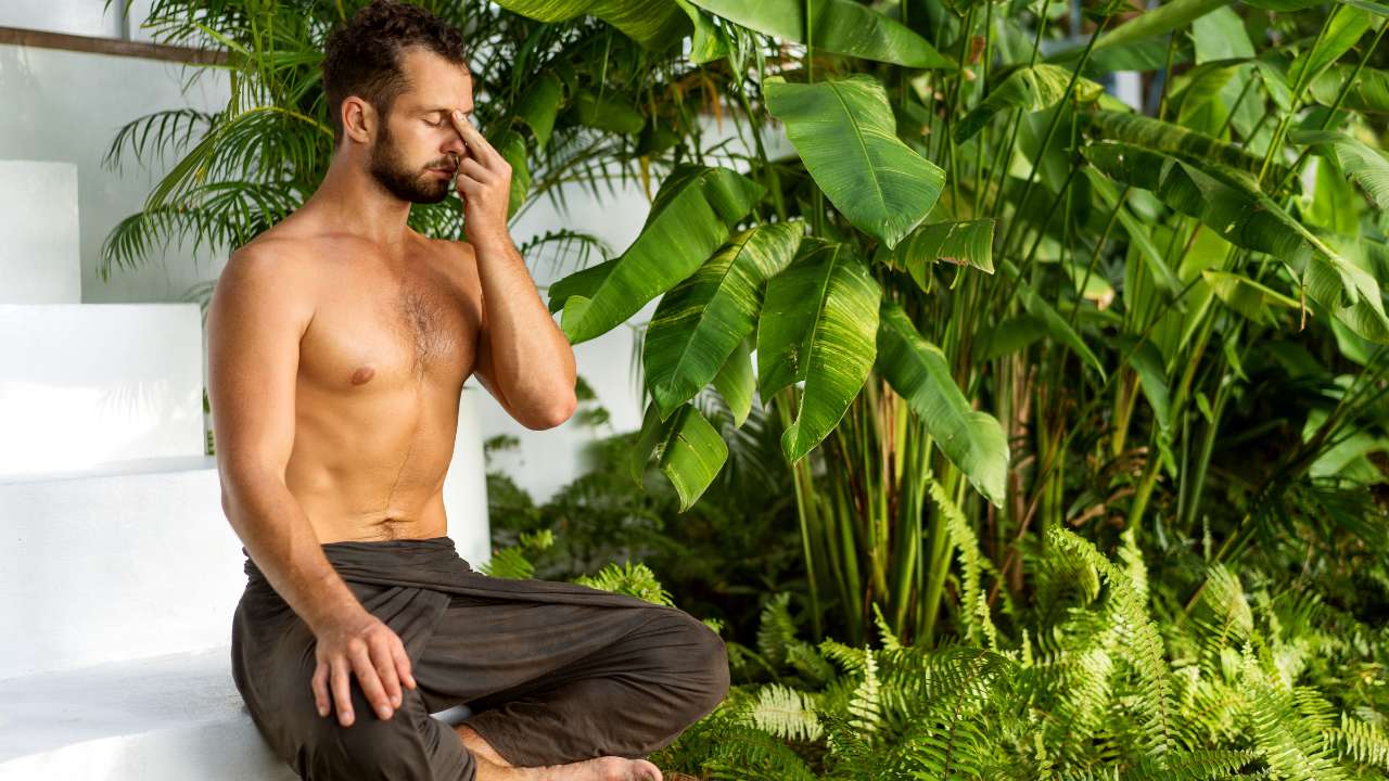 guy doing yoga