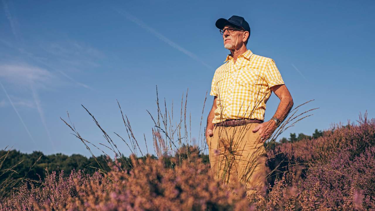 adult outdoor in field