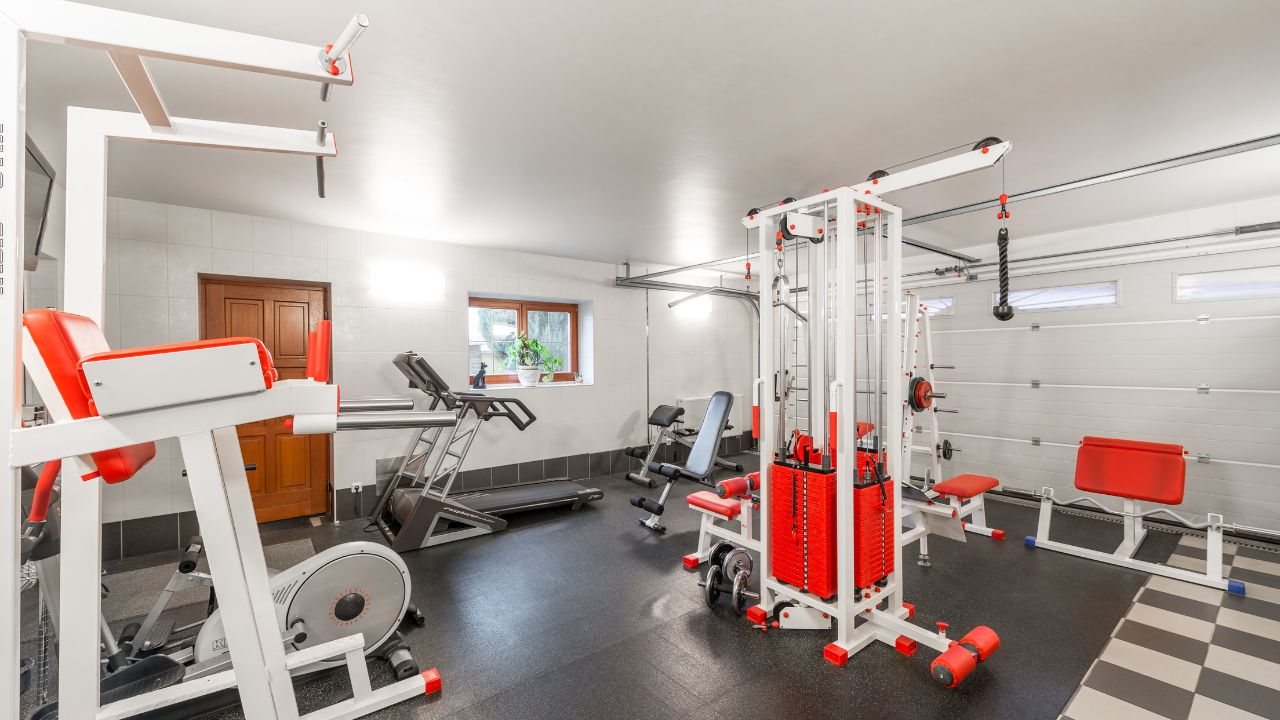 home gym in garage