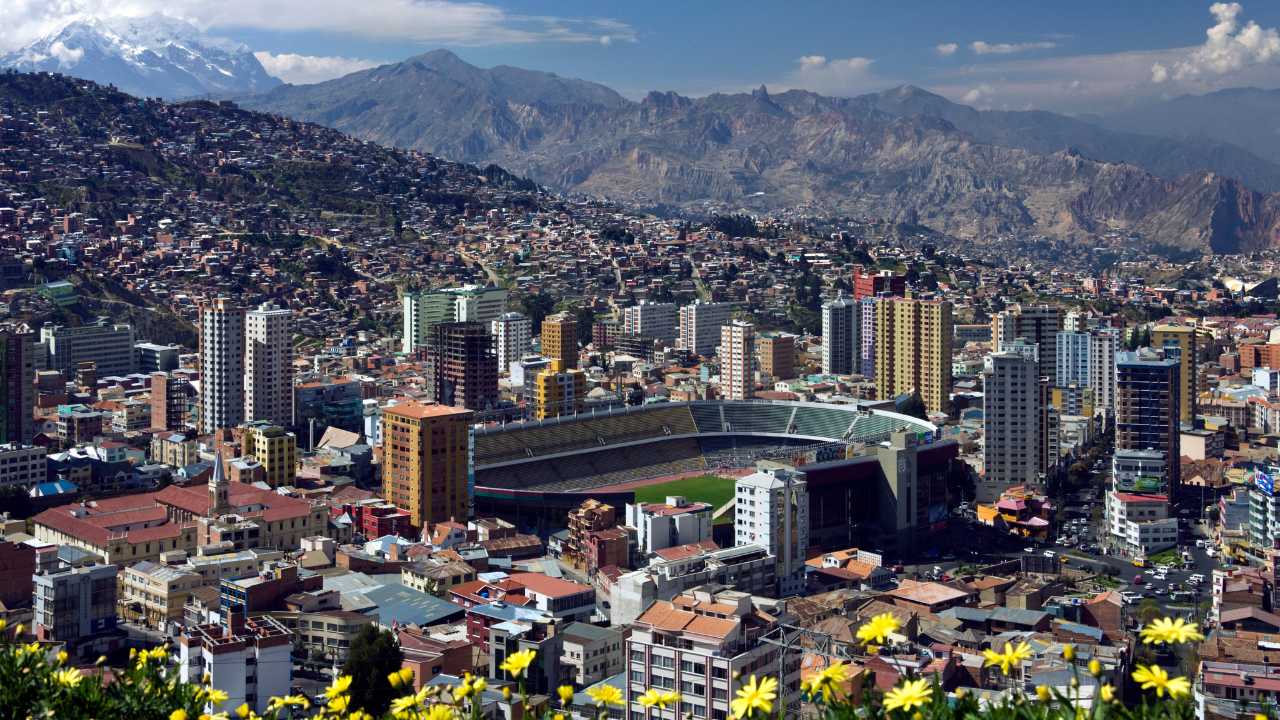 Stunning mountainous landscape surrounding La Paz, Bolivia, a hidden gem to find on a South American journey