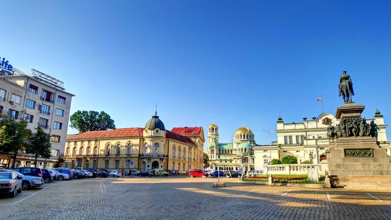 A day visit to the historic center of Sofia, Bulgaria, showcasing its rich architectural heritage