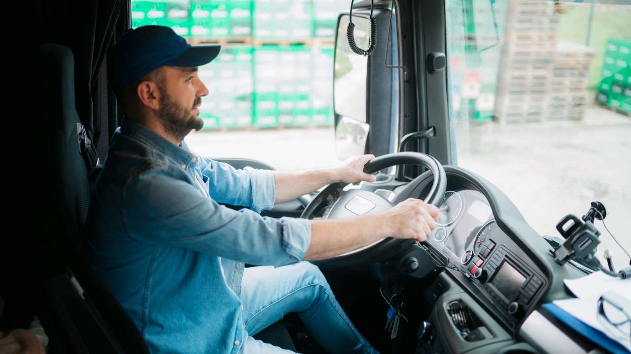 Truck Driver driving a truck