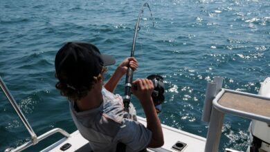 guy Fishing on a boat