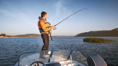 A guy fishing