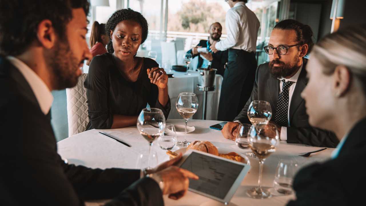 dressed for Dining at a Restaurant