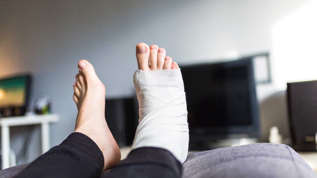 resting injured foot