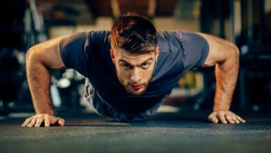 guy doing pushups