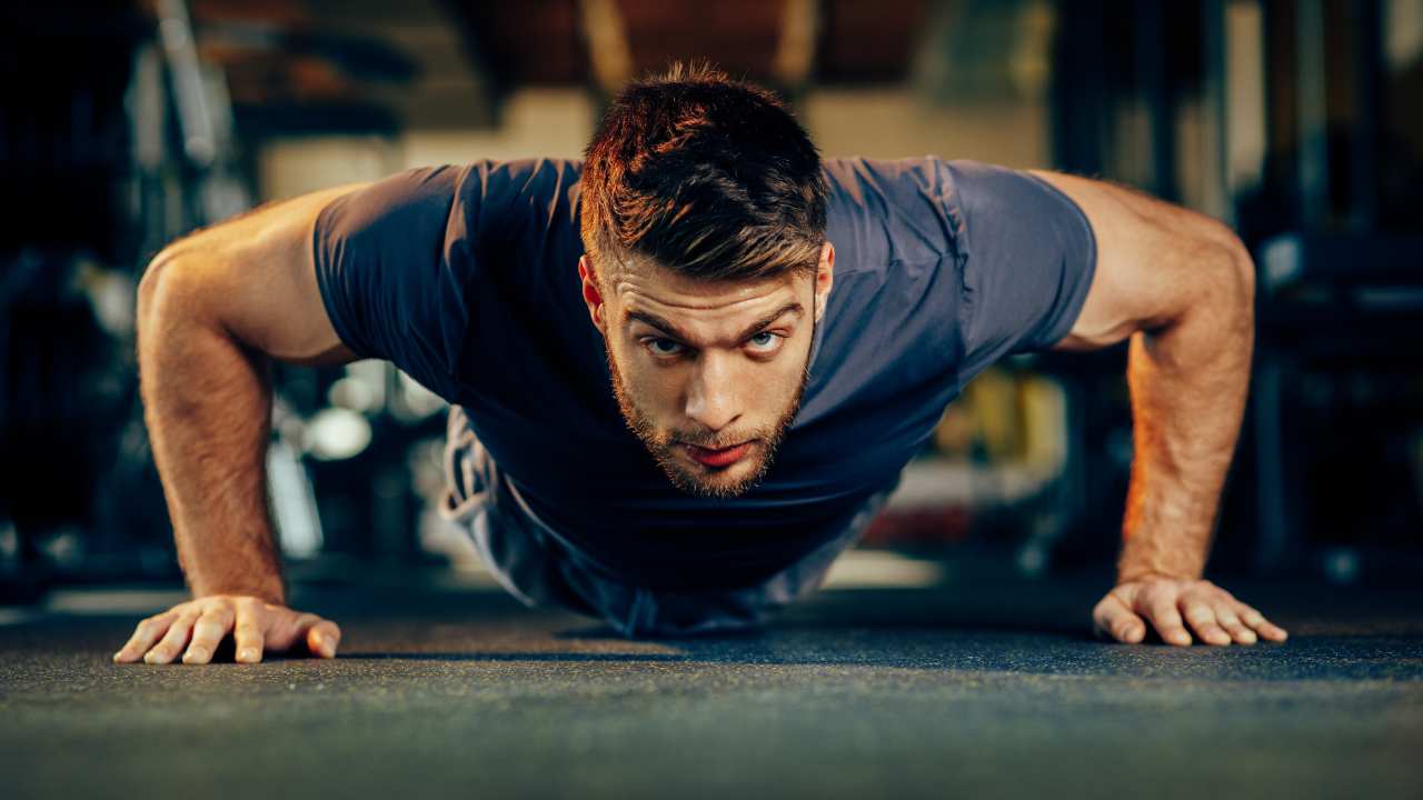 guy doing pushups