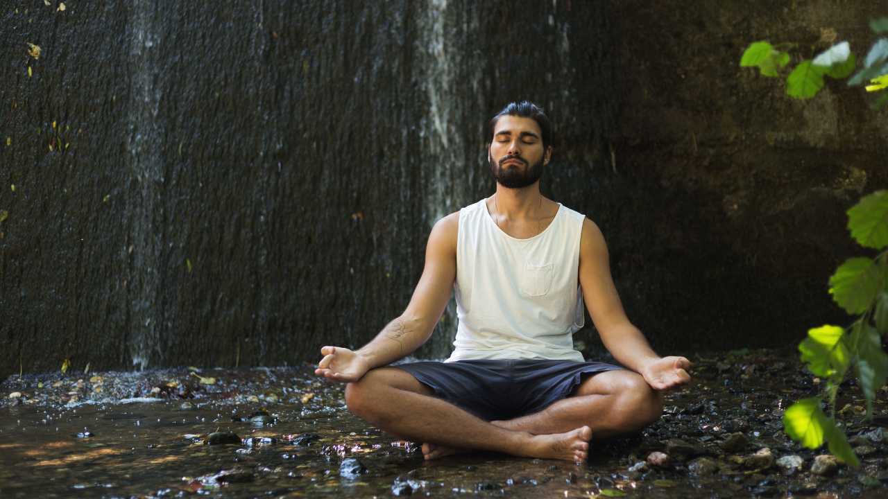 guy meditating