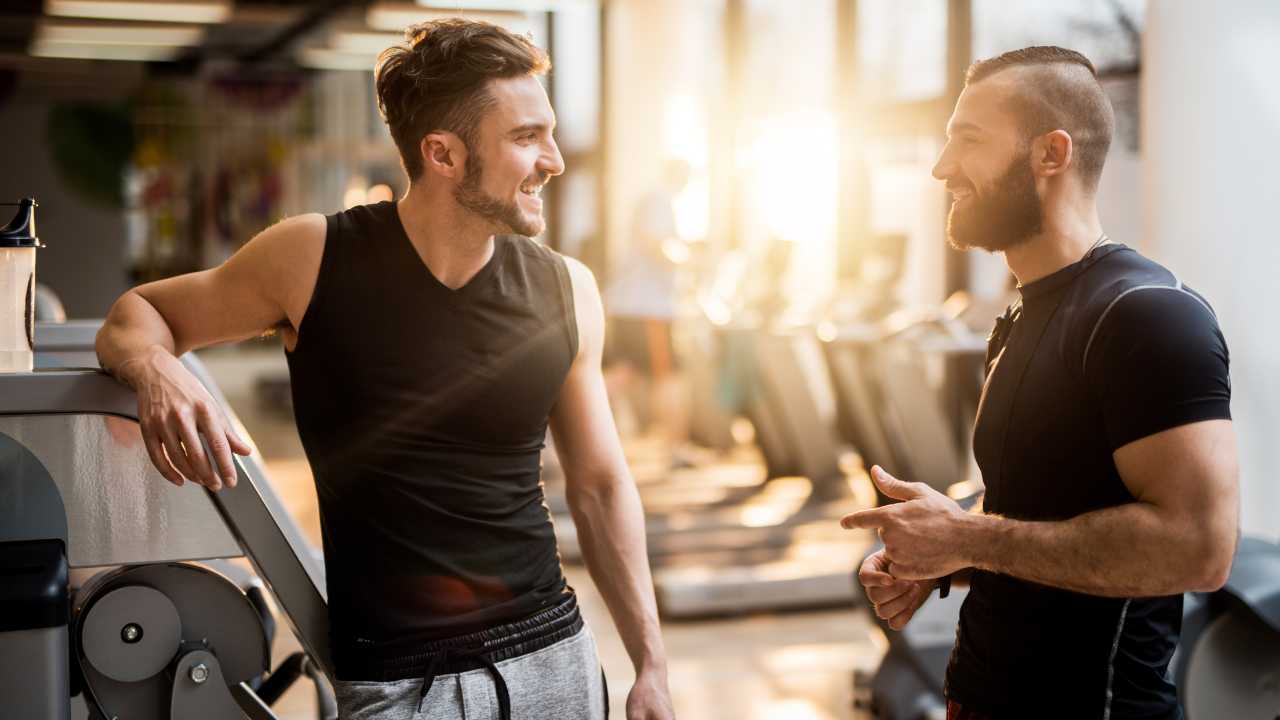 two young men discussing their health