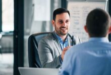 two businessmen in a meeting