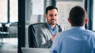 two businessmen in a meeting