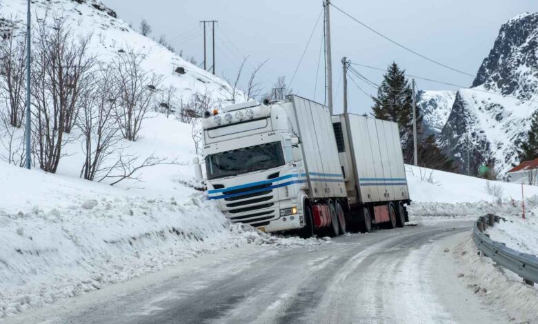 Truck Accident in snow