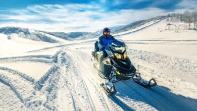 driving a Snowmobile