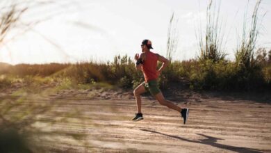 guy running in nature